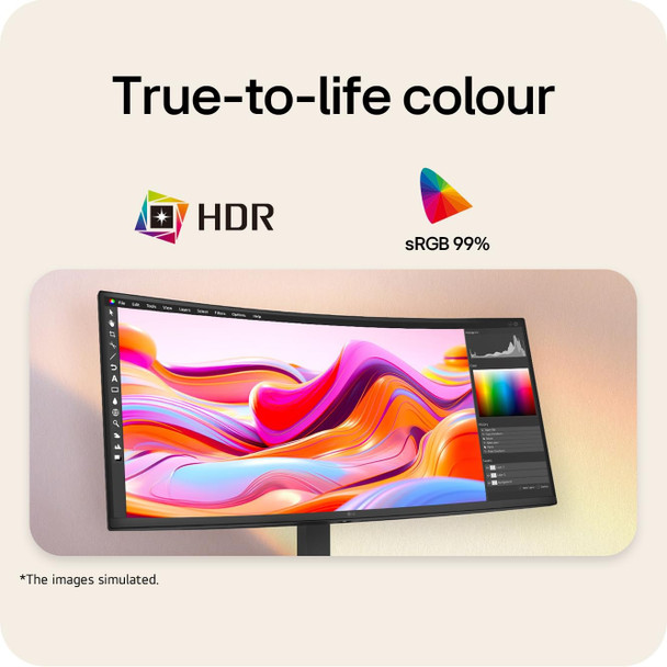 LG UltraWide 34U620B-B 34" Curved Monitor, UWQHD, 144Hz, VA - 34U620B-B.AEK – image 4