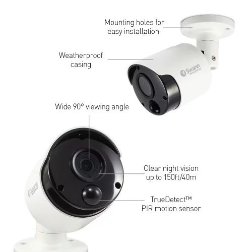 Swann 4K Ultra HD Thermal Sensing Bullet Security Camera - PRO-4KMSB