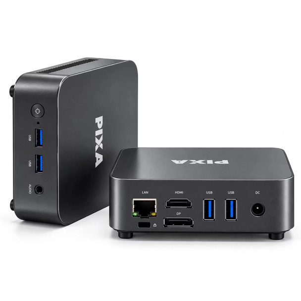 PIXA V300 Mini PC, AMD Ryzen 5 3501U, 16 GB RAM, 512 GB SSD, Windows 11 Pro