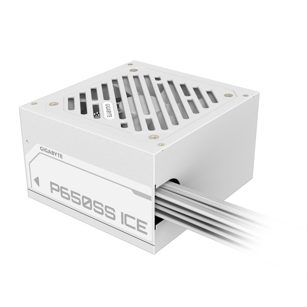 Gigabyte P650SS ICE 650W ATX Power Supply, 80 PLUS Silver, ATX 3.0, PCIe 5.0, 120mm Fluid Dynamic Bearing Fan, Non-Modular, Flat Cables, White – image 4
