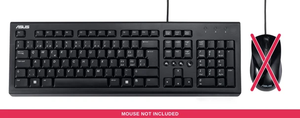 ASUS U2000 Wired Keyboard USB Black PC Laptop (mouse not included)