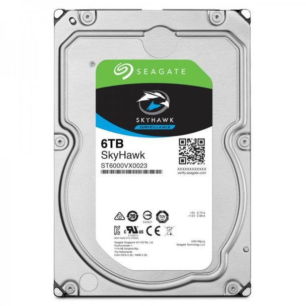Seagate SKYHAWK 6TB Surveillance Internal CCTV HDD 3.5inch, 256MB Cache SATA