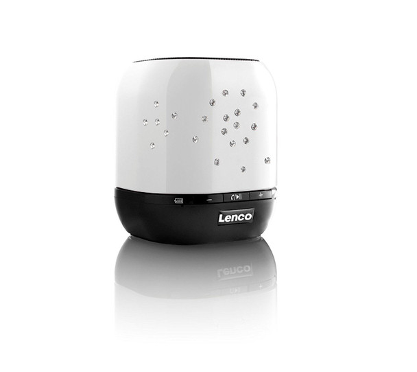 Lenco Black BTSW1 Swarovski Romance Portable Wireless Bluetooth Speaker + Mic