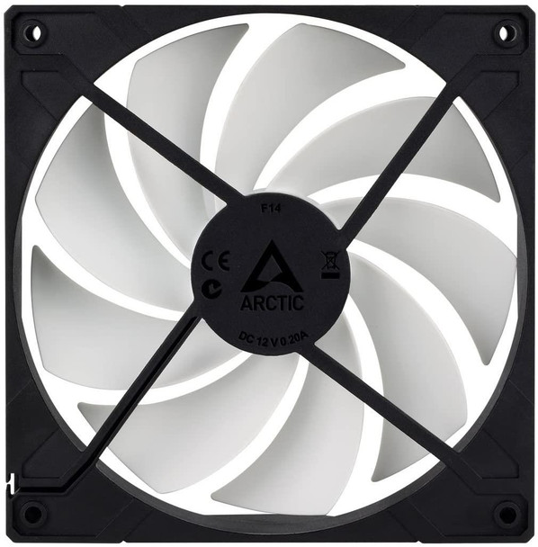 Arctic F14 - 140mm Computer Case Fan - 1350 RPM- Black/White