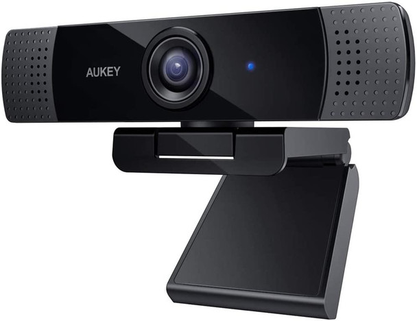 Aukey Full HD (1080p) Webcam For Video Chat With Stereo Microphone - Black - USB
