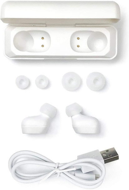 Pioneer C5 True Wireless Headphones (5 Hour Playback, Fast Charging, Ambient Awareness, IPX5 Water Protection) - White