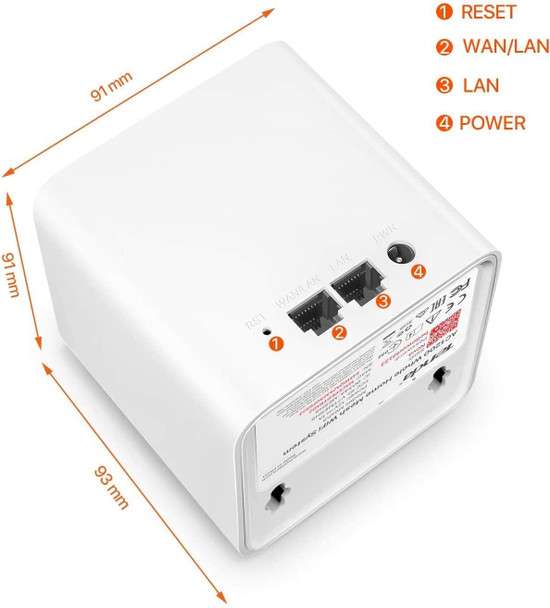 Tenda Nova MW5c AC1200 Whole Home Mesh WiFi System 200m² 2000ft² Twin Pack