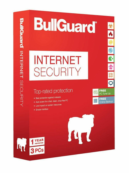 BullGuard Internet Security 2022 Windows Only - 3 Users - 1 Year - Retail
