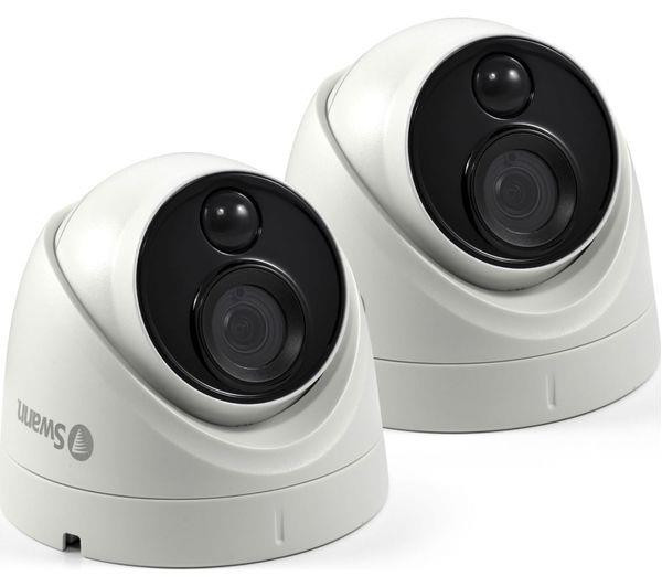 Swann 4K Ultra HD Thermal Sensing Dome CCTV Security Cameras - Twin Pack