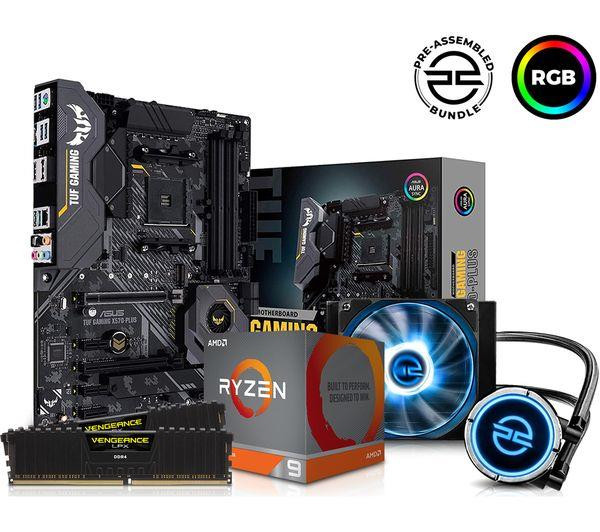 PC Specialist X570-PLUS AMD Ryzen 9 3900XT 2 x 8GB DDR4 RGB CPU Cooler Bundle