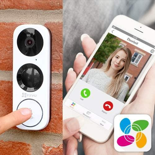EZVIZ DB1 Super HD (2048p) Smart WiFi Video Doorbell With Two Way Audio