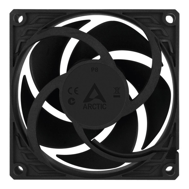 Arctic P8 80mm Pressure Optimised 3-Pin Cooling Case Fan - Black