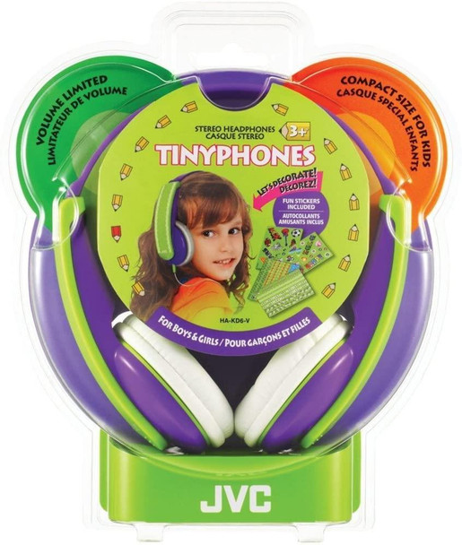 JVC Kids On-Ear Wired Headphones Earphones - Violet