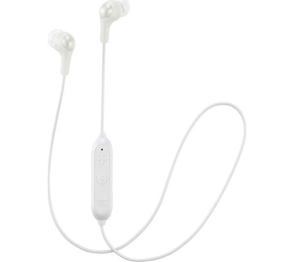 JVC Gumy In-Ear Wireless Bluetooth Headphones With Mic + Remote - White