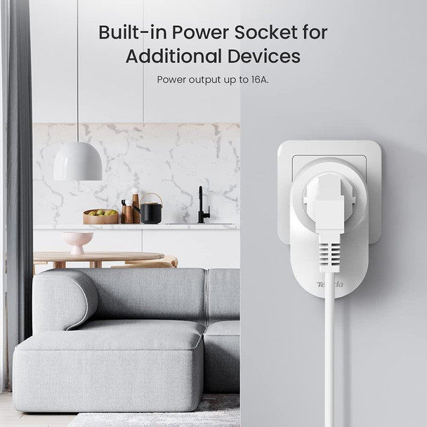 Tenda PH6 AV1000 Passthrough Powerline Adapter Kit 1 x Gigabit Port - Pack of 2