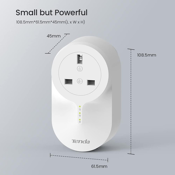 Tenda PH6 AV1000 Passthrough Powerline Adapter Kit 1 x Gigabit Port - Pack of 2