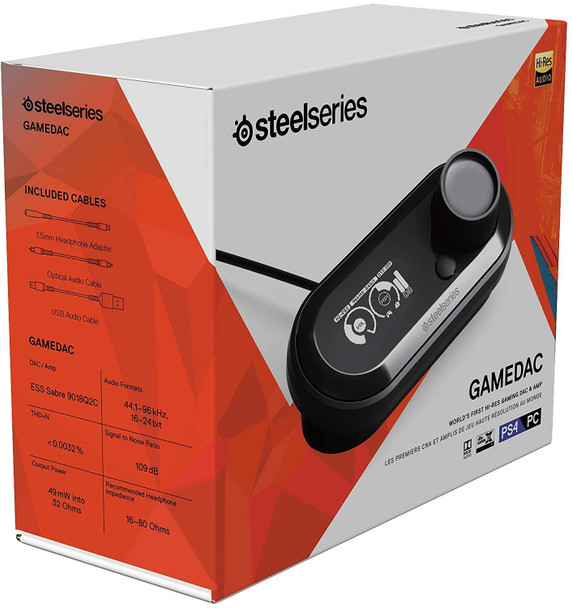 SteelSeries GameDAC Hi-Res gaming DAC and amp for Playstation 5 PS4 and PC