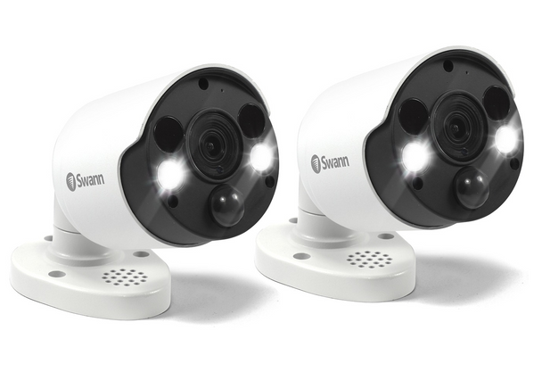 Swann 5MP Thermal Sensing Spotlight Bullet IP CCTV Security Cameras 2 Pack