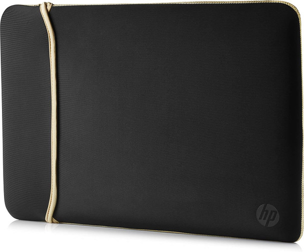 Hp 15.6 Inch (39.6 cm) Black & Gold Reversible Neoprene Sleeve for Laptop