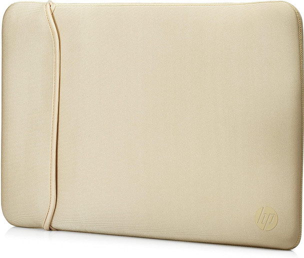 Hp 15.6 Inch (39.6 cm) Black & Gold Reversible Neoprene Sleeve for Laptop