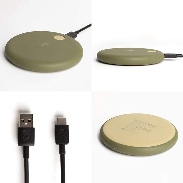 Skullcandy Fuelbase Wireless Charger Pad With USB-C Cable - Moss