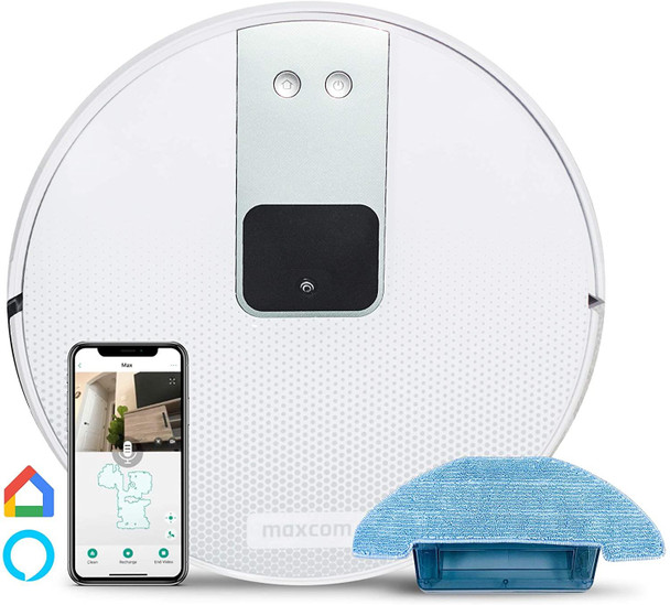 Maxcom MH12 Clear Vision Robot Hoover Vacuum Cleaner With Mop Wet & Dry 1800Pa