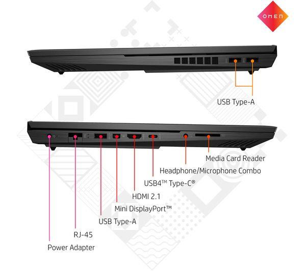 HP Omen 16-c0500na 16.1" 165Hz Gaming Laptop Ryzen 7 5800H 16GB Radeon RX 6600M
