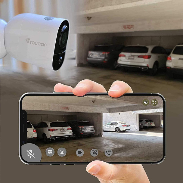 Toucan TWC200WU Full HD 1080p CCTV WiFi Smart Security Camera White