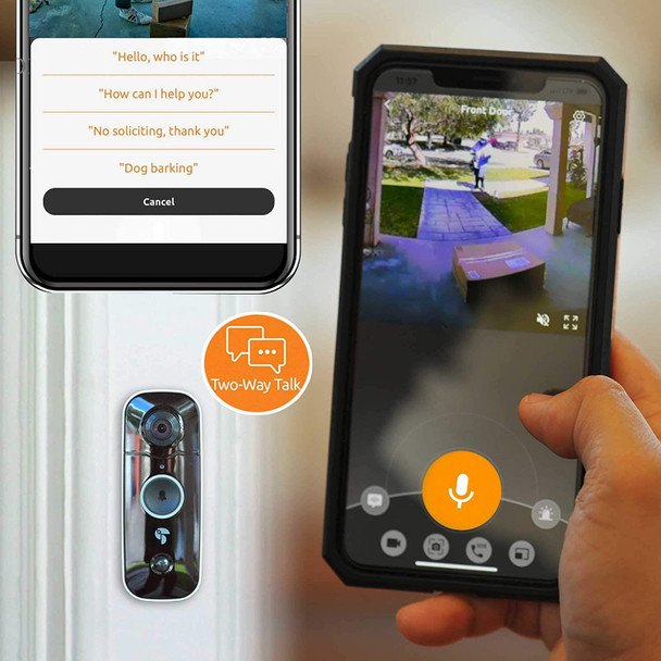 Toucan Wireless Video Door Bell Full HD 1080p 2 Way Audio With Chime