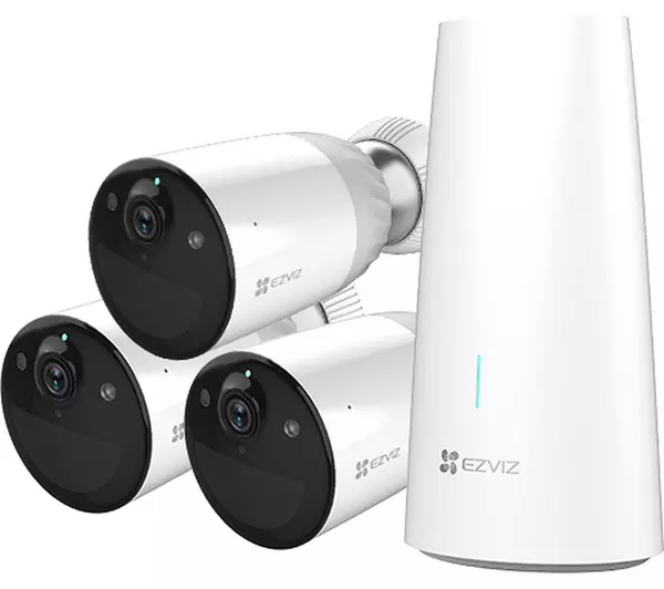 EZVIZ BC1 Outdoor FHD 1080p Battery WiFi CCTV 3x Security Cameras & Base Unit