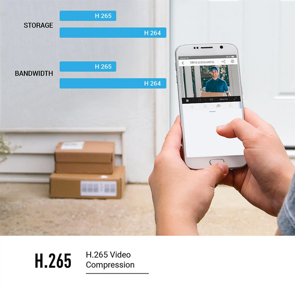 EZVIZ DB1C Smart Video Doorbell FHD 1080p with Chime & Transformer Kit White