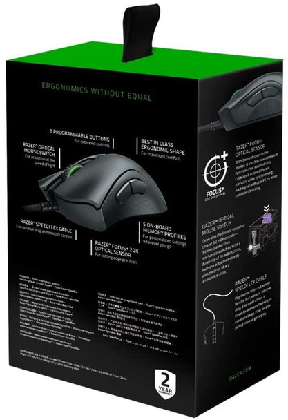 Razer DeathAdder V2 Wired USB Optical RGB Gaming Mouse Black 8 Button