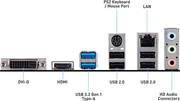 MSI H410M-A PRO Socket LGA 1200 DDR4 mATX Motherboard - HDMI / DVI