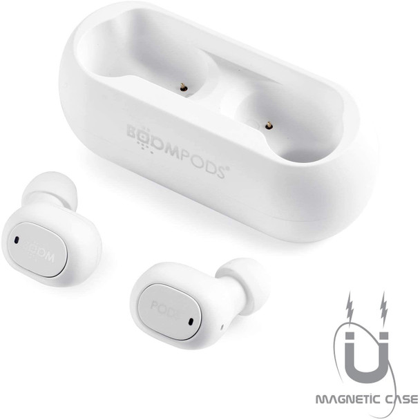 BoomPods BoomBuds Go True Wireless In Ear Sports Bluetooth Earbuds White
