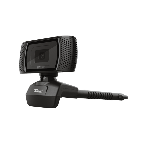 Trust Trino HD Webcam With Flexible Stand & Built In Microphone Black