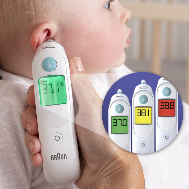 Braun ThermoScan 6 Ear Thermometer Professional Accuracy Colour Coded Display