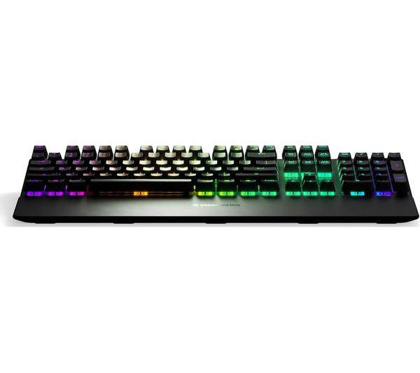 SteelSeries Apex 7 OLED Wired Mechanical Gaming Keyboard with QX2 Blue Switches