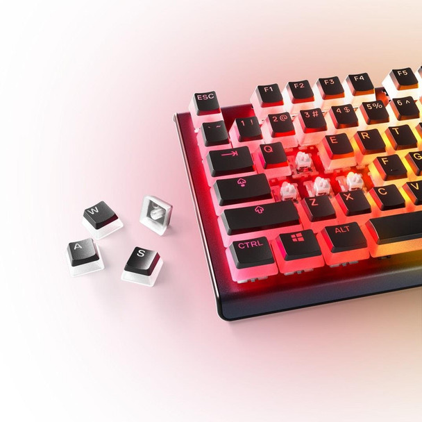 SteelSeries PrismCaps Mechanical Gaming Keyboard Keycap Set UK Layout - Black