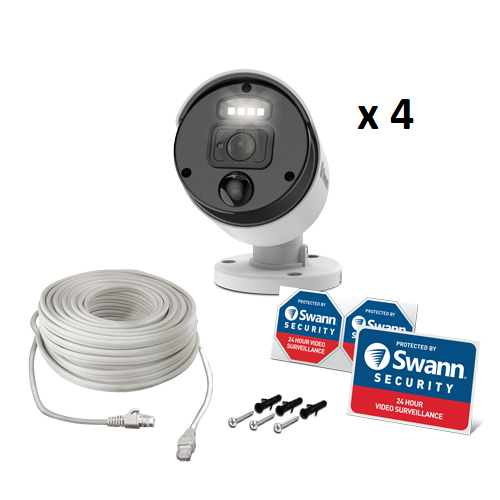 Swann 8 Channel 4K Ultra HD 2TB NVR CCTV Security System 4 x 4K Bullet Cameras
