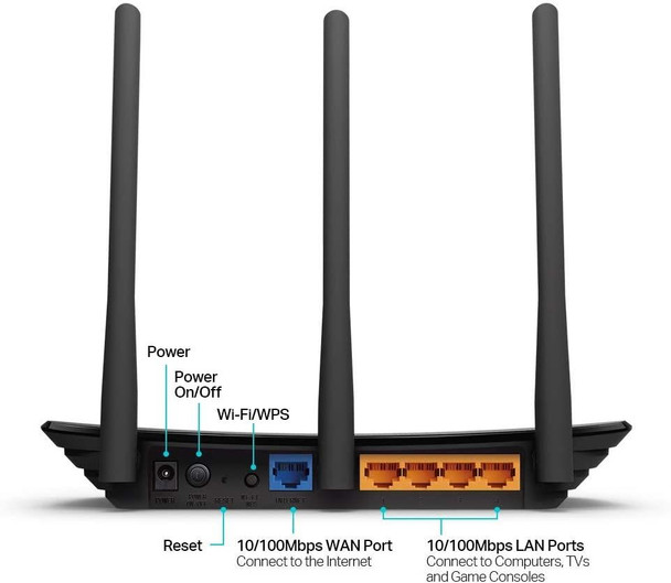 Tp-Link TL-WR940N 2.4 Ghz Wireless Desktop Router - Up to 450Mbps