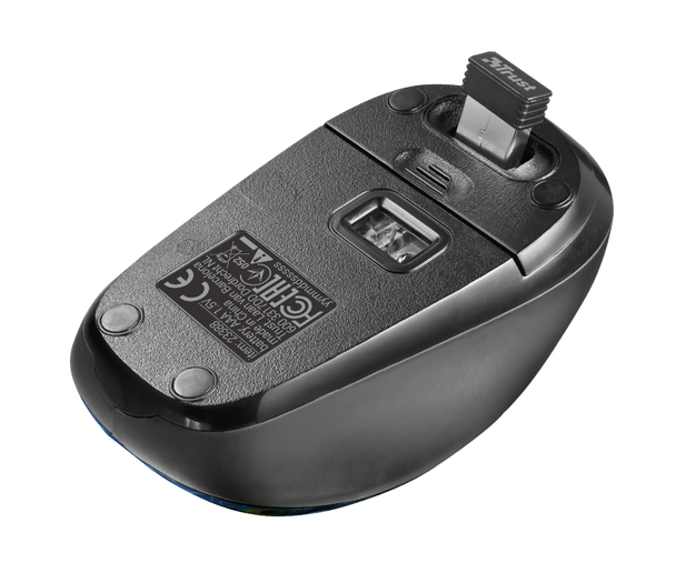 Trust Yvi Compact 2.4GHz Wireless Battery Ambidextrous Optical Mouse Peacock