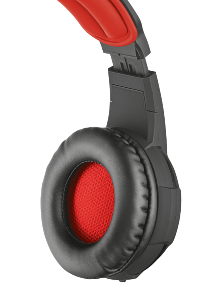 Trust GXT 310 Radius Over Ear Wired Gaming Headset For PC PS4 Xbox - Black & Red