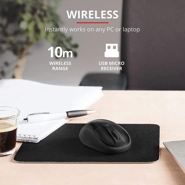 Trust Primo 2.4GHz Wireless Ambidextrous Optical Mouse Black