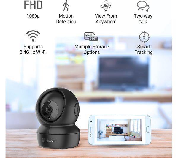 EZVIZ C6N Pan & Tilt FHD WiFi Indoor Security Camera - Black