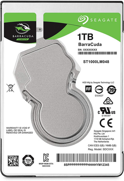 Seagate BarraCuda 1TB 2.5" SATA 6 Gb/s 5400 RPM Internal Hard Disk Drive