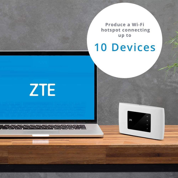 ZTE MF920U4G LTE Mobile Router WiFi Hotspot 150 Mbps - White