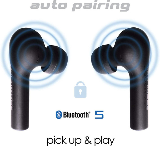 BoomPods Bassline True Wireless Bluetooth In-Ear Earbud Headphones Black