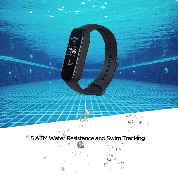 Amazfit Band 5 1.1" AMOLED Fitness & Activity Tracker With Alexa Black