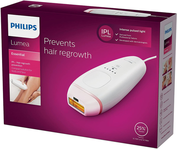Philips Lumea Essential IPL Hair Removal Device - For Body & Face