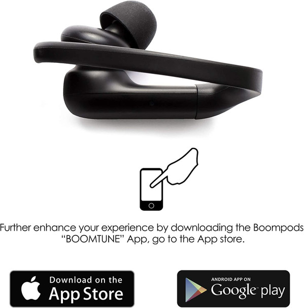 BoomPods Sportpods True Wireless Stereo In Ear Bluetooth Sport Headphones Black